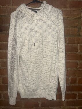 Men's Marled Cream Crewneck Hoodie Sweater